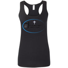"God Is My Super Power - What's Yours ?" - B Custom Personalized Ladies' Softstyle Racerback Tank