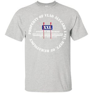 "Property Of Vlad  Alucard U Dept. of Hematology” -W Custom Personalized T-shirts Men's Women's Ultra Cotton T-Shirt