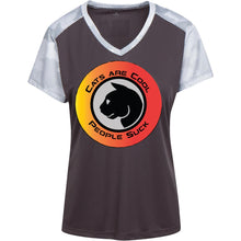 "Cats Are Cool People Suck" - Custom Personalized T-shirts Men's Women's Ladies' CamoHex Colorblock T-Shirt