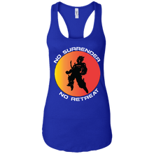 "No Surrender No Retreat - Saiyan" Custom Personalized T-shirts Ladies Ideal Racerback Tank