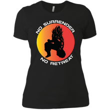 "No Surrender No Retreat - Saiyan" Custom Personalized Ladies' Boyfriend T-Shirt