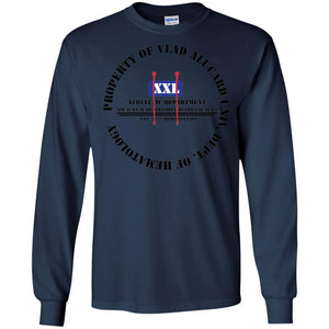 "Property Of Vlad  Alucard U Dept. of Hematology” -B Personal Designer long sleeve Hoodie Men's Women's LS Ultra Cotton T-Shirt