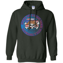 “America” - Kickin Ass Since & Takin Names With a Vengeance Since 1776 - Blue Personal Designer long sleeve Hoodie Men's Women's Pullover Hoodie 8 oz.
