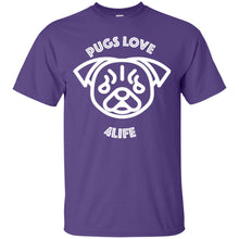"Pugs Love 4Life" - Custom Personalized T-shirts Men's Women's Ultra Cotton T-Shirt