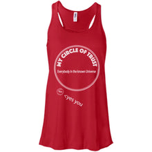 "My Circle of Trust" - Custom Personalized T-Shirt Ladies' Bella + Canvas Flowy Racerback Tank