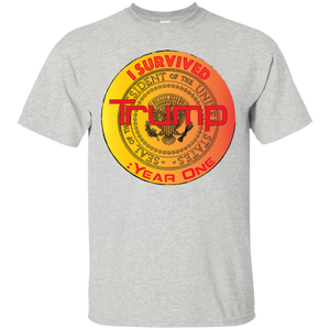 "I Survived Trump: Year One" Custom Personalized T-shirts Men's Women's Cotton T-Shirt