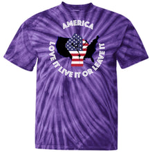 “America” - Love it Live it or Leave it Custom Personalized T-shirts Men's Women's 100% Cotton Tie Dye T-Shirt
