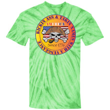 “America” - Kickin Ass Since & Takin Names With a Vengeance Since 1776 - Gold Custom Personalized T-shirts Men's Women's 100% Cotton Tie Dye T-Shirt