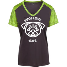 "Pugs Love 4Life" Custom Personalized T-shirts Men's Women's Ladies' CamoHex Colorblock T-Shirt