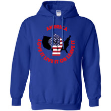 "America" Love It Live It or Leave It - Personal Designer Men's Women's Pullover Hoodie 8 oz.