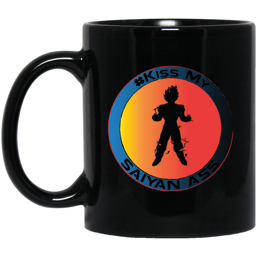 #Kiss My Saiyan Asss B11B Custom Personalized 11 oz. Black Mug