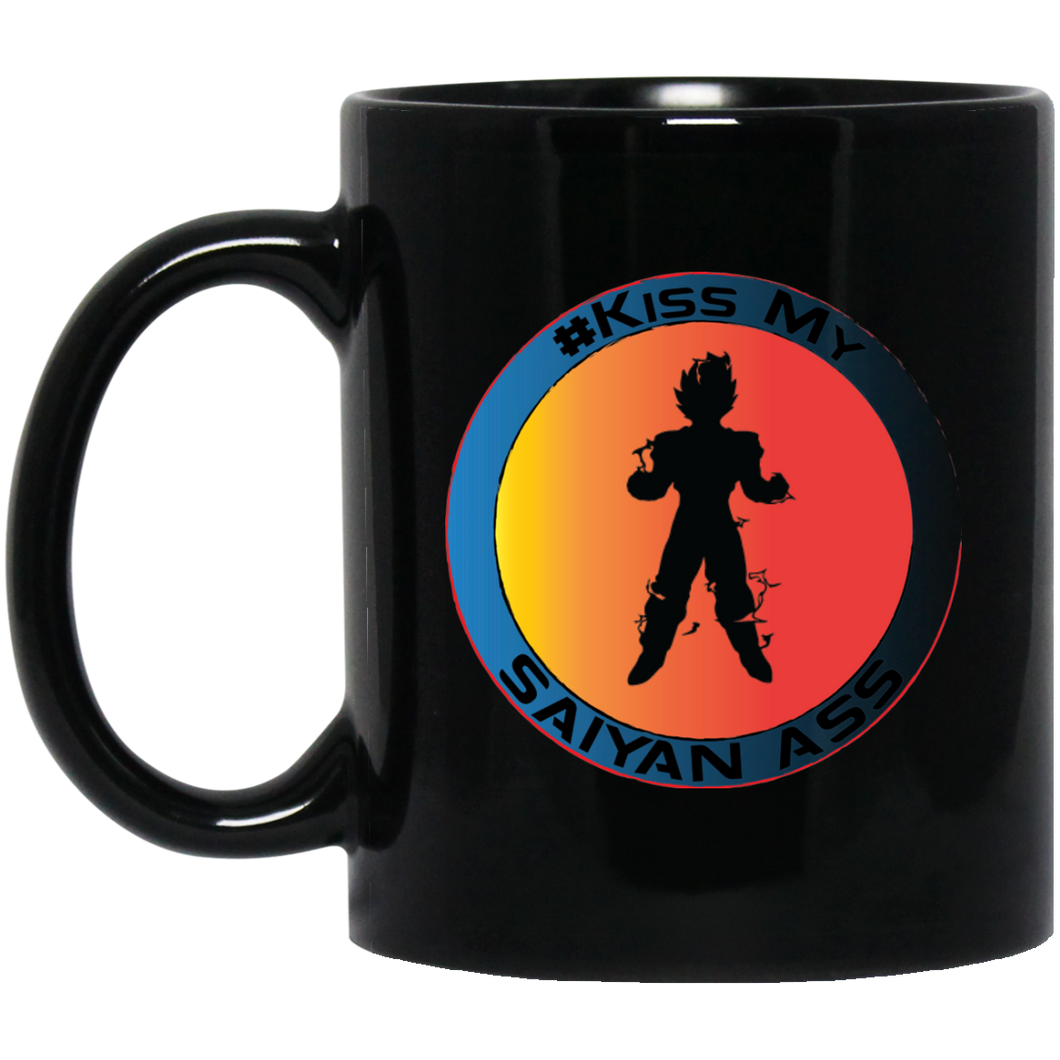 #Kiss My Saiyan Asss B11B Custom Personalized 11 oz. Black Mug
