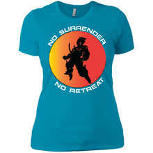 "No Surrender No Retreat - Saiyan" Custom Personalized Ladies' Boyfriend T-Shirt