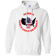 "America" Love It Live It or Leave It - Personal Designer Men's Women's Pullover Hoodie 8 oz.