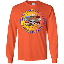 “America” - Kickin Ass Since & Takin Names With a Vengeance Since 1776 - Gold Personal Designer long sleeve T-shirts Men's Women's LS Ultra Cotton T-Shirt
