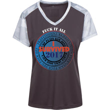 "F*** it All- I Survived 2017" Custom Personalized T-shirts Men's Women's Ladies' CamoHex Colorblock T-Shirt