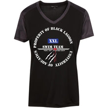 Property of Black Lagoon U. Swim Team - Custom Personalized T-shirts Men's Women's Ladies' CamoHex Colorblock T-Shirt