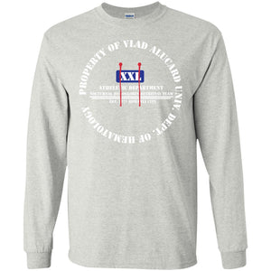 "Property Of Vlad  Alucard U Dept. of Hematology” -W Personal Designer long sleeve Hoodie Men's Women's LS Ultra Cotton T-Shirt