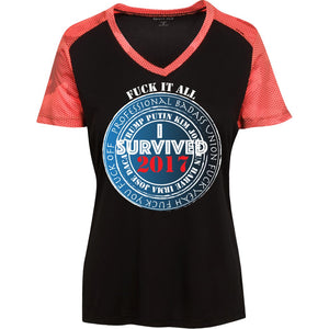 "Fuck It All 2017" Custom Personalized T-shirts Men's Women's Ladies' CamoHex Colorblock T-Shirt