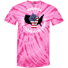 “America” - Love it Live it or Leave it Custom Personalized T-shirts Men's Women's 100% Cotton Tie Dye T-Shirt