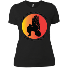 "No Surrender No Retreat - Saiyan" Custom Personalized Ladies' Boyfriend T-Shirt