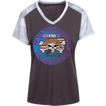 “America” - Kickin Ass Since & Takin Names With a Vengeance Since 1776 - Blue Custom Personalized T-shirts Men's Women's Ladies' CamoHex Colorblock T-Shirt