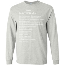 Jack O All Trades - W Personal Designer long sleeve Hoodie Men's Women's LS Ultra Cotton T-Shirt
