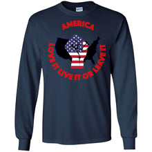 "America" Love It Live It or Leave It - Personal Designer long sleeve Hoodie Men's Women's LS Ultra Cotton T-Shirt