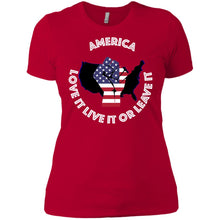 “America” - Love it Live it or Leave it Custom Personalized Ladies' Boyfriend T-Shirt