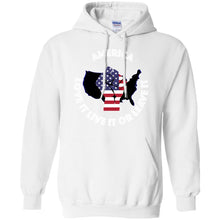 “America” - Love it Live it or Leave it Personal Designer long sleeve Hoodie Men's Women's Pullover Hoodie 8 oz.