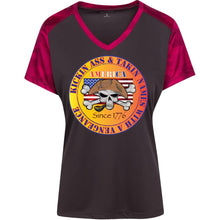 “America” - Kickin Ass Since & Takin Names With a Vengeance Since 1776 - Gold Custom Personalized T-shirts Men's Women's Ladies' CamoHex Colorblock T-Shirt