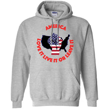 "America" Love It Live It or Leave It - Personal Designer Men's Women's Pullover Hoodie 8 oz.