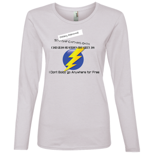 "Hot Green Ass" Personal Designer long sleeve Ladies' Lightweight LS T-Shirt