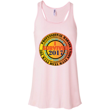 "Fuck Yeah - I Survived 2017" Custom Personalized T-Shirt Ladies' Canvas Flowy Racerback Tank