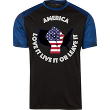 “America” - Love it Live it or Leave it Custom Personalized T-shirts Men's Women's CamoHex Colorblock T-Shirt