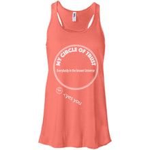 "My Circle of Trust" - Custom Personalized T-Shirt Ladies' Bella + Canvas Flowy Racerback Tank