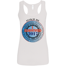 "F*** It All - I Survived 2017" - Custom Personalized T-Shirt Ladies' Softstyle Racerback Tank