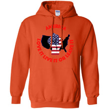 "America" Love It Live It or Leave It - Personal Designer Men's Women's Pullover Hoodie 8 oz.
