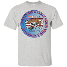 “America” - Kickin Ass Since & Takin Names With a Vengeance Since 1776 - Blue Custom Personalized T-shirts Men's Women's Ultra Cotton T-Shirt