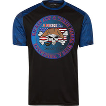 “America” - Kickin Ass Since & Takin Names With a Vengeance Since 1776 - Blue Custom Personalized T-shirts Men's Women's CamoHex Colorblock T-Shirt