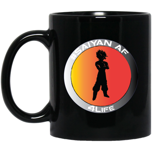 #Saiyan AF - B11W Custom Personalized 11 oz. Black Mug