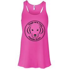 "Dogs Are Cool People Suck" - Custom Personalized T-Shirt Ladies' Bella + Canvas Flowy Racerback Tank
