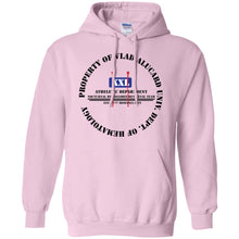 "Property Of Vlad  Alucard U Dept. of Hematology” -B Personal Designer Men's Women's Pullover Hoodie 8 oz.