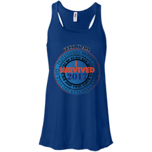 "Fuck It All - I Survived 2017" - Custom Personalized T-Shirt Ladies' Canvas Flowy Racerback Tank