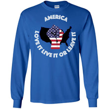 “America” - Love it Live it or Leave it Personal Designer long sleeve T-shirts Men's Women's LS Ultra Cotton T-Shirt