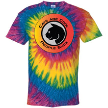 "Cats Are Cool"- Custom Personalized T-shirts Men's Women's 100% Cotton Tie Dye T-Shirt