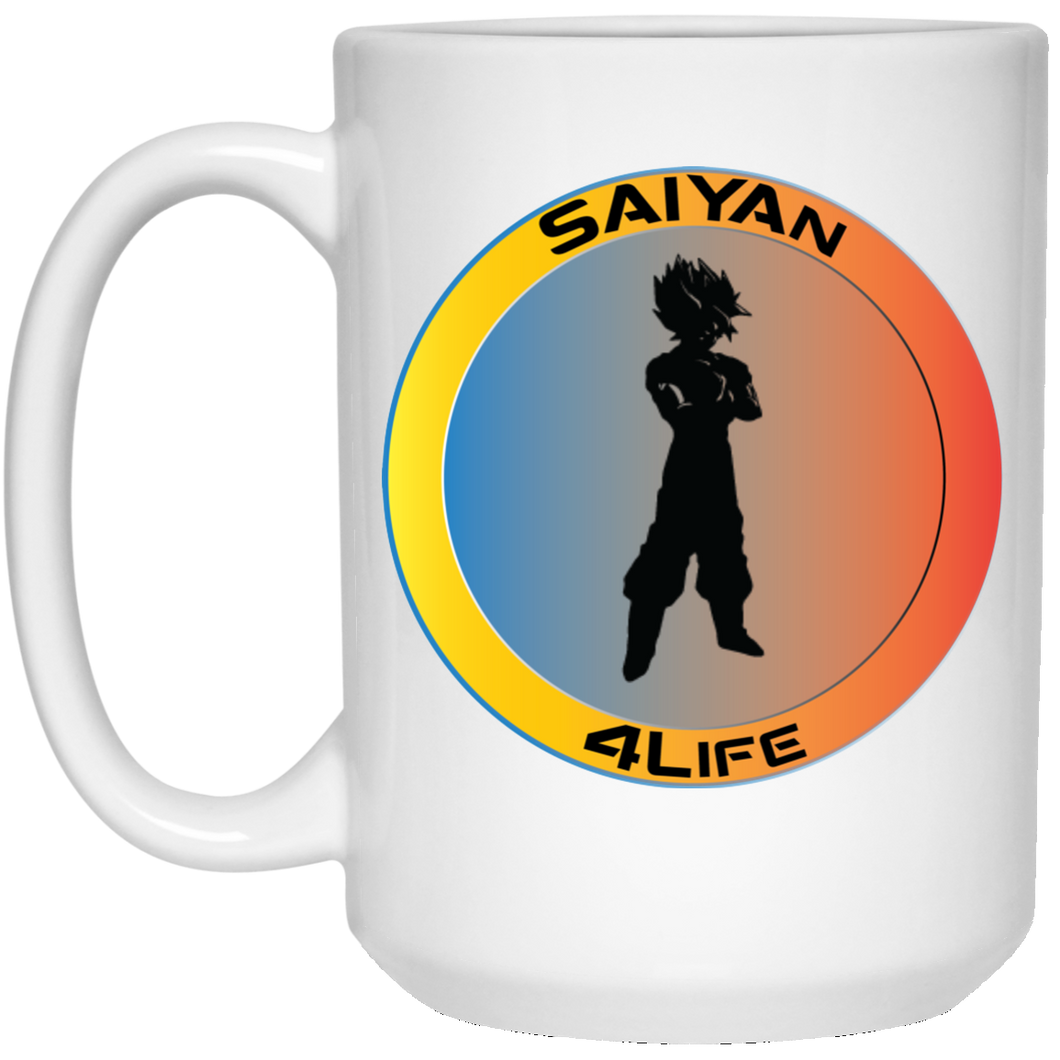 #Saiyan 4Life - W15B Personal Designer 15 oz. White Mug