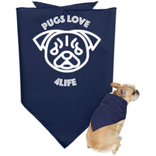 "Pugs Love 4Life" Custom Personalized Limited Edition One of a kind Doggie Bandana