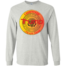 "I Survived Trump: Year One" - G Personal Designer long sleeve Hoodie Men's Women's LS Ultra Cotton T-Shirt
