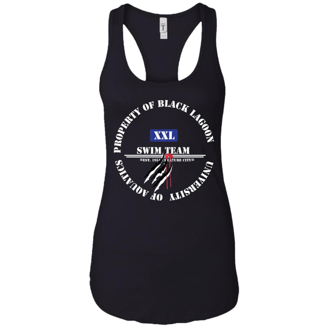 Property of Black Lagoon U. Swim Team - Custom Personalized Ladies' Ideal Racerback Tank